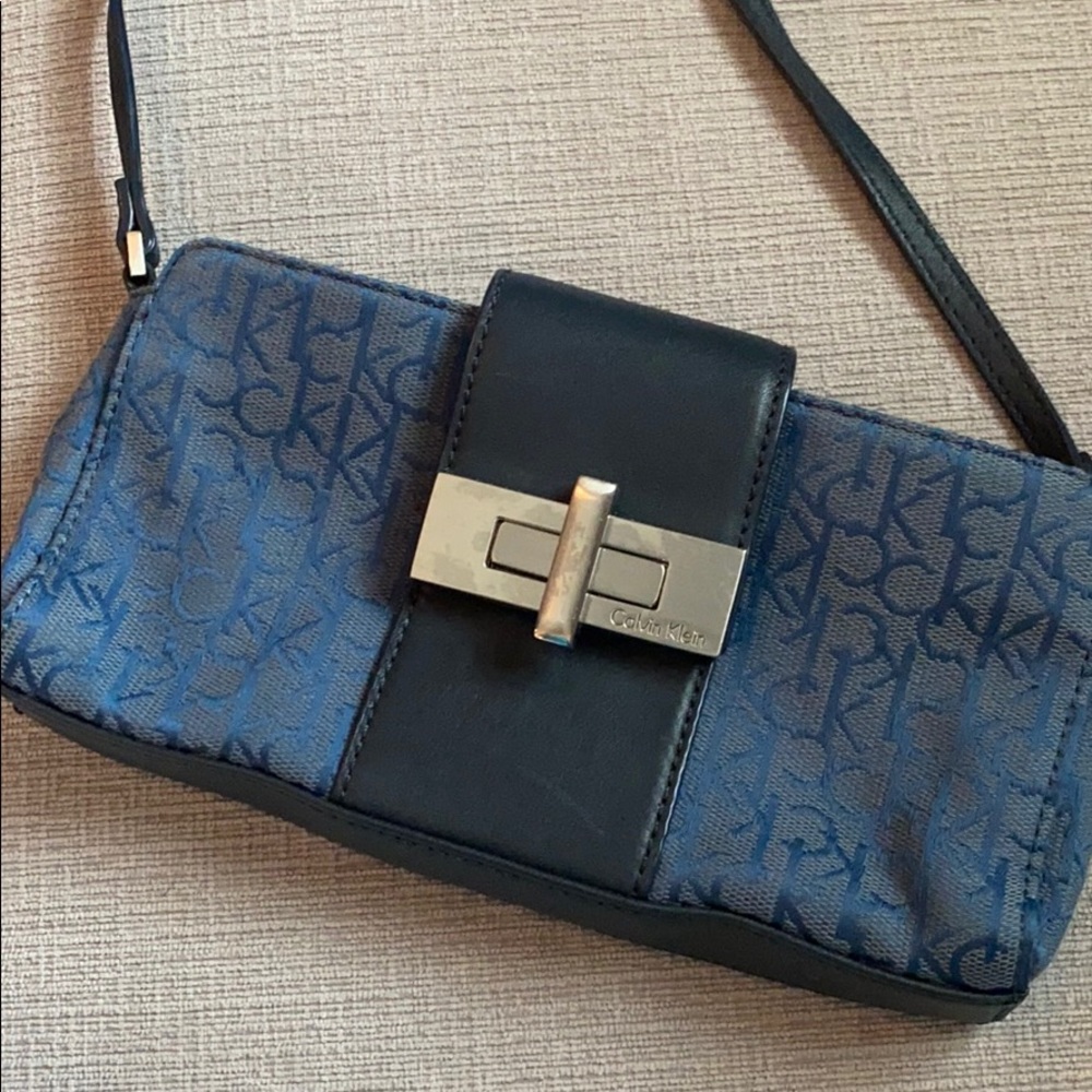 Blue Calvin Klein Clutch/Small Bag